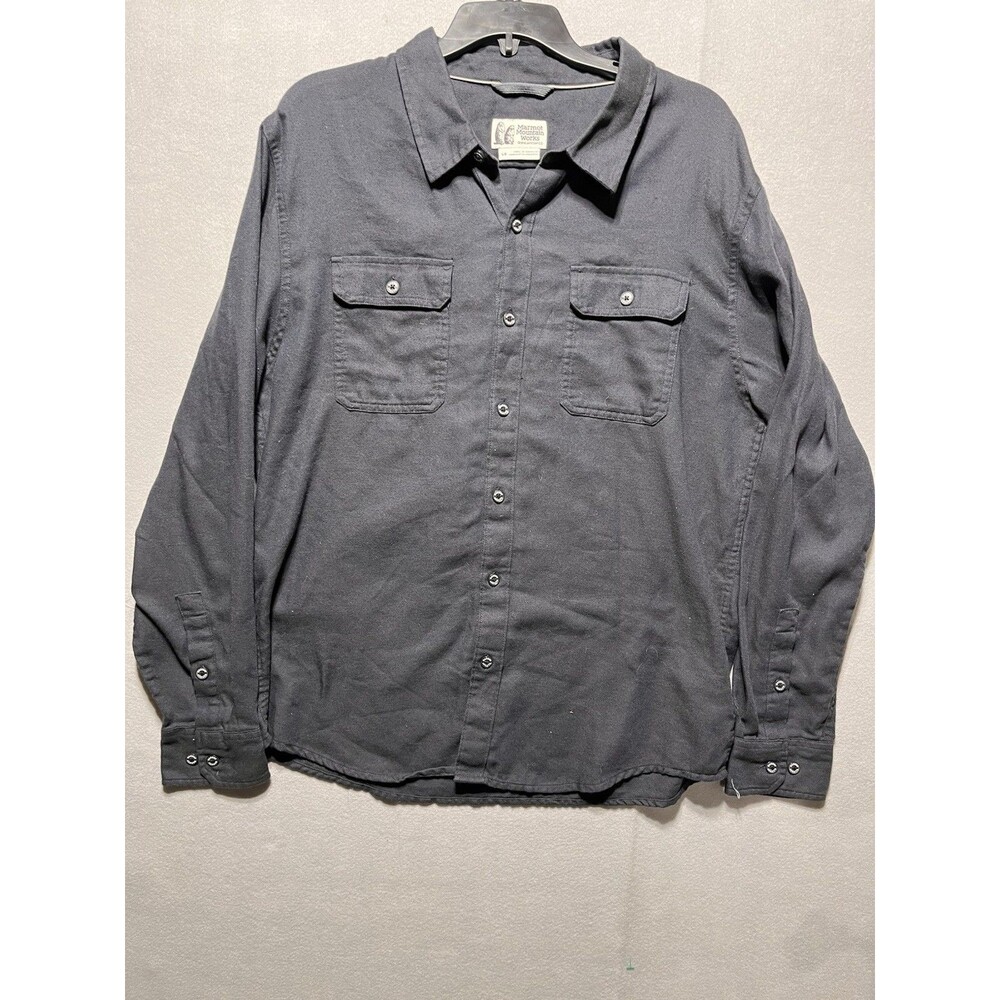 Marmot Mountain Works Men’s Large Black Long Sleeve Button Up Shirt 2 Pockets